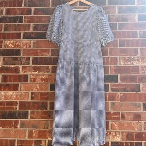 Cottagecore Type Gingham Midi Dress